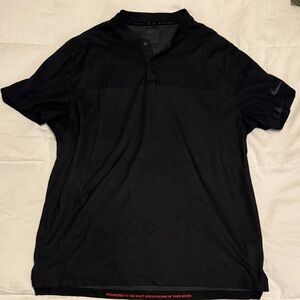 Nike Tiger Woods Collection Men's Black Golf Shirt